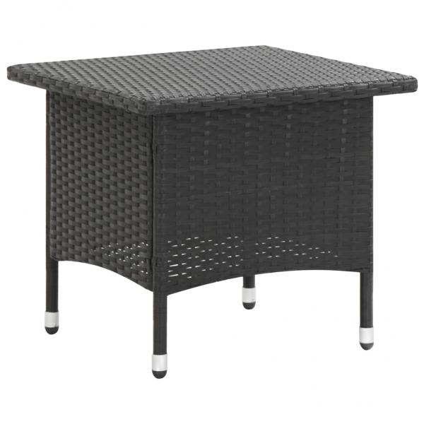 ARDEBO.de - Beistelltisch Schwarz 50x50x47 cm Poly Rattan