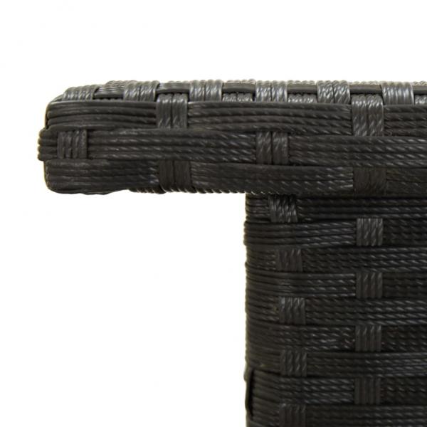 Beistelltisch Schwarz 50x50x47 cm Poly Rattan