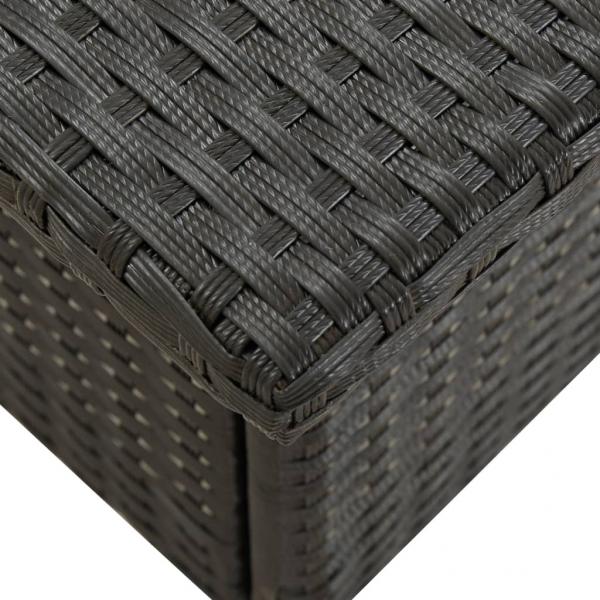 Beistelltisch Schwarz 50x50x47 cm Poly Rattan