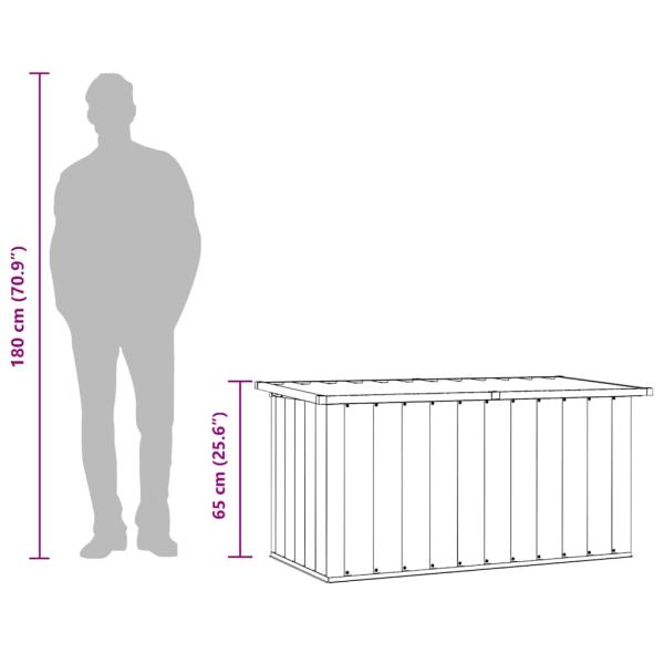 Gartenbox Grau 129x67x65 cm