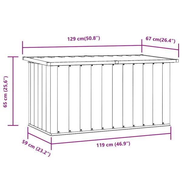 Gartenbox Anthrazit 129x67x65 cm