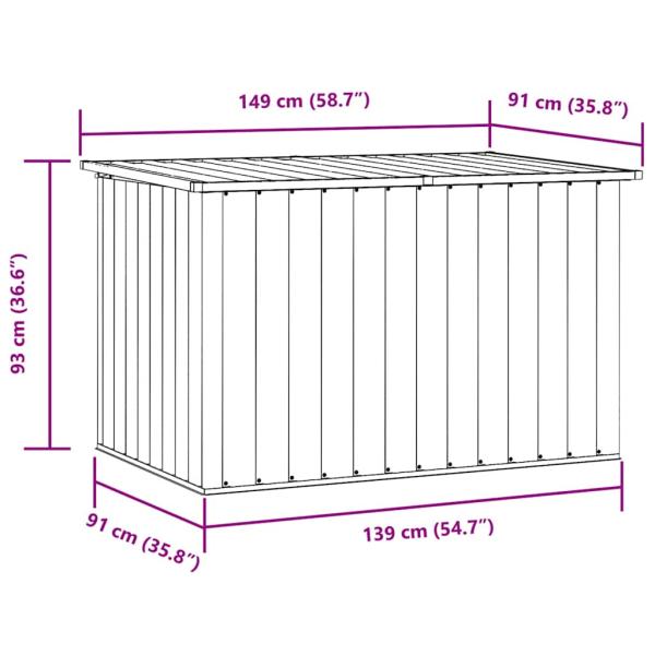Gartenbox Anthrazit 149x99x93 cm