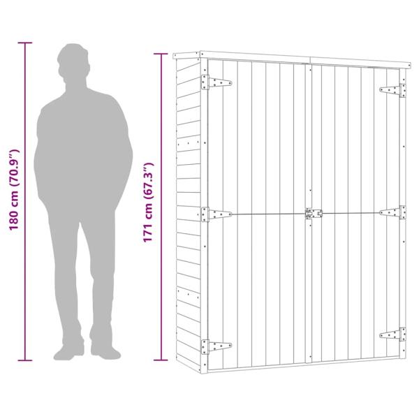 Garten-Geräteschuppen 123x50x171 cm Kiefernholz Imprägniert