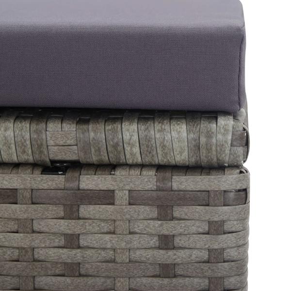 5-tlg. Garten-Essgruppe Poly Rattan Akazie Massivholz Anthrazit