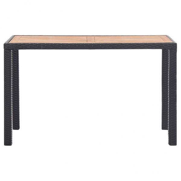 ARDEBO.de - Gartentisch Schwarz und Braun 123x60x74 cm Massivholz Akazie