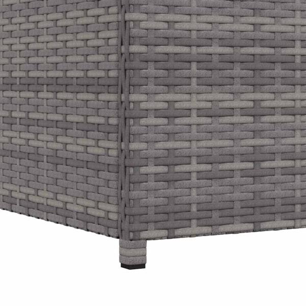 Garten-Auflagenbox Grau 120x50x60 cm Poly Rattan