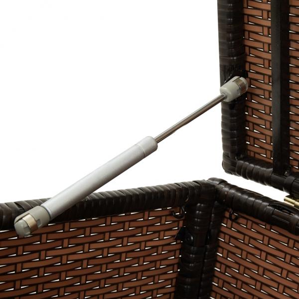Gartenbox Poly Rattan 200x50x60 cm Braun