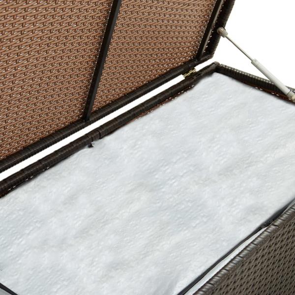 Gartenbox Poly Rattan 200x50x60 cm Braun