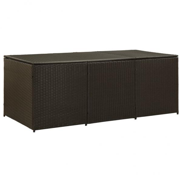 ARDEBO.de - Gartenbox Poly Rattan 180x90x70 cm Braun