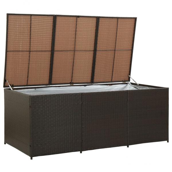 Gartenbox Poly Rattan 180x90x70 cm Braun