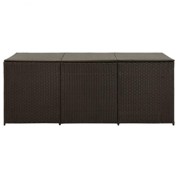 Gartenbox Poly Rattan 180x90x70 cm Braun