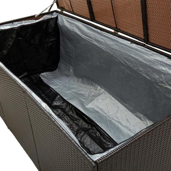 Gartenbox Poly Rattan 180x90x70 cm Braun