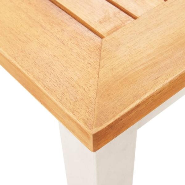 Garten-Beistelltisch 45x45x38 cm Massivholz Akazie Edelstahl