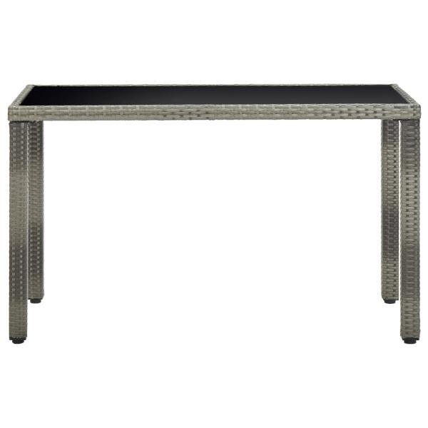 ARDEBO.de - 5-tlg. Garten-Essgruppe mit Auflagen Poly Rattan Grau