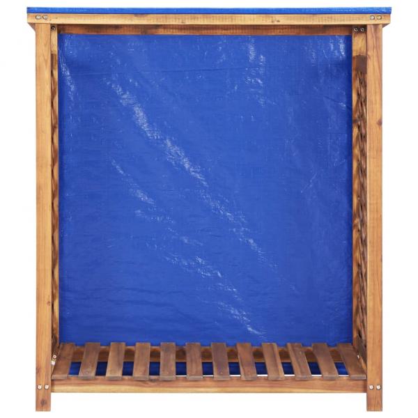 Kaminholzregal 105x38x115 cm Akazie Massivholz 