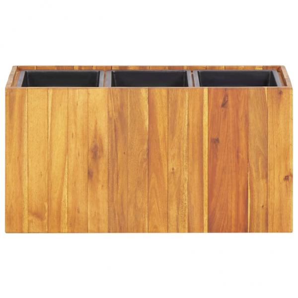 ARDEBO.de - Garten-Hochbeet mit 3 Töpfen Massivholz Akazie