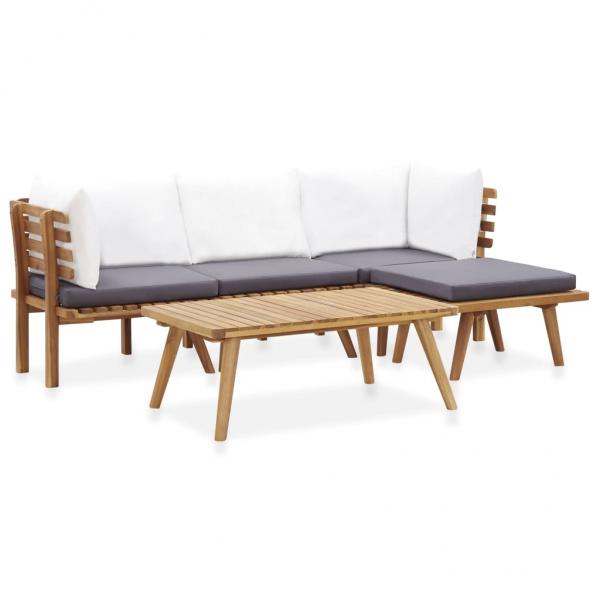 ARDEBO.de - 5-tlg. Garten-Lounge-Set Massivholz Akazie