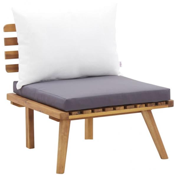 5-tlg. Garten-Lounge-Set Massivholz Akazie