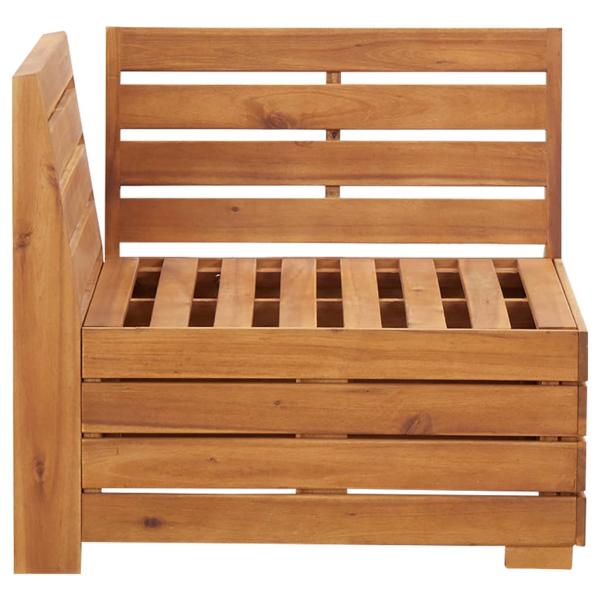 Modular-Sofa-Eckelement 1 Stk. mit Kissen Akazien Massivholz