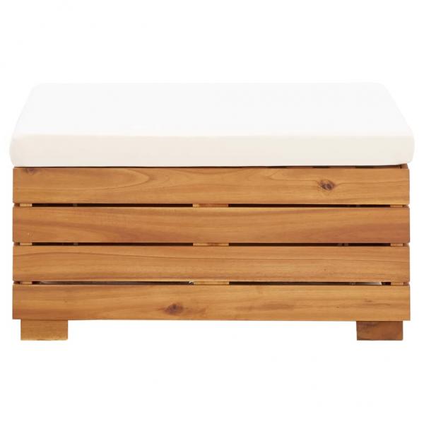 ARDEBO.de - Modular-Fußhocker 1 Stk. mit Kissen Massivholz Akazie