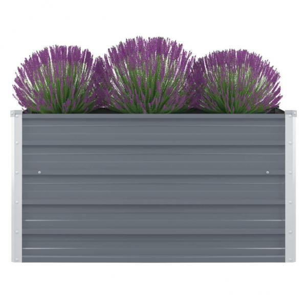 ARDEBO.de - Hochbeet 100 x 100 x 45 cm Verzinkter Stahl Grau