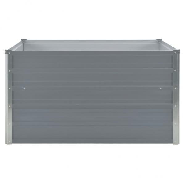 Hochbeet 100 x 100 x 45 cm Verzinkter Stahl Grau