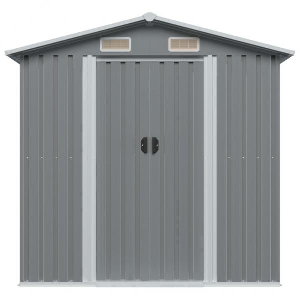 Gartenschuppen Anthrazit Stahl 204 x 132 x 186 cm