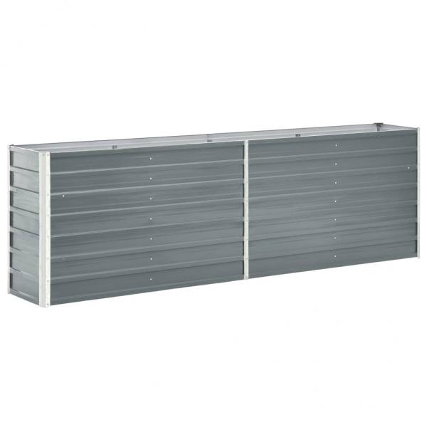 ARDEBO.de - Hochbeet Verzinkter Stahl 240x40x77 cm Grau