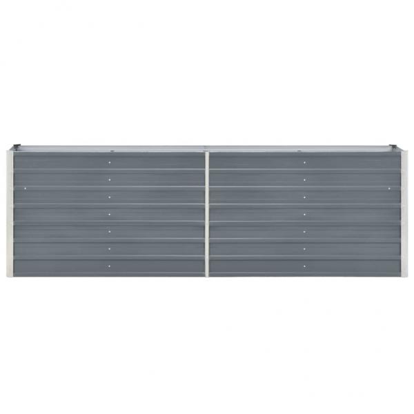 Hochbeet Verzinkter Stahl 240x40x77 cm Grau
