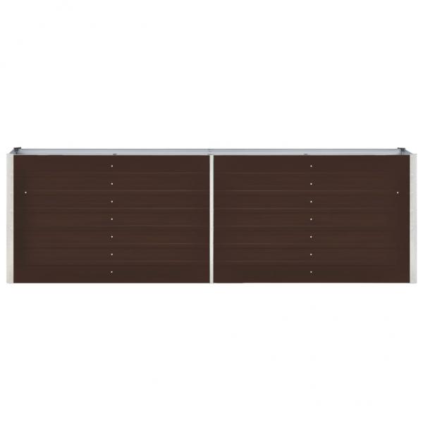 Garten-Hochbeet Verzinkter Stahl 240×40×77 cm Braun