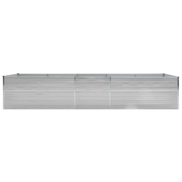 Garten-Hochbeet Verzinkter Stahl 400×80×77 cm Grau