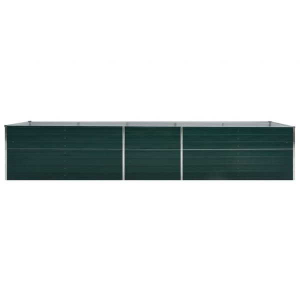 Garten-Hochbeet Verzinkter Stahl 400×80×77 cm Grün
