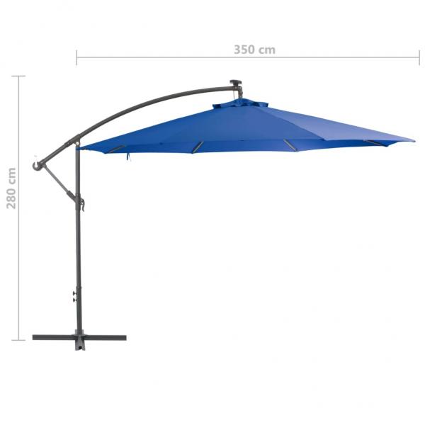 Ampelschirm mit Alu-Mast 350 cm Blau