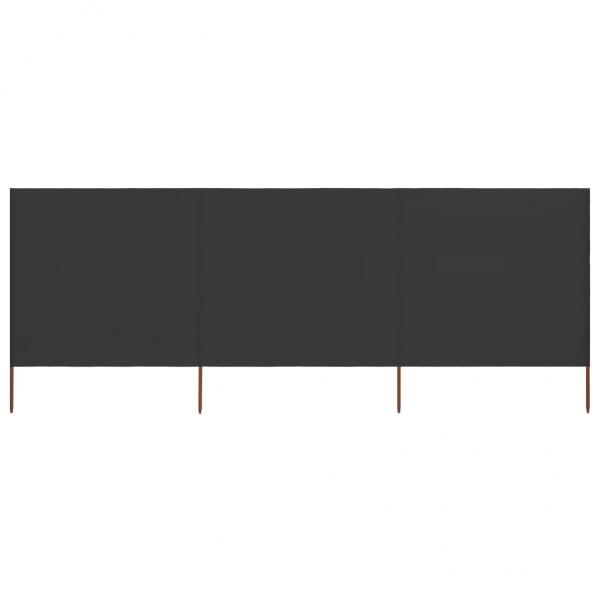 ARDEBO.de - 3-teiliges Windschutzgewebe 400 x 80 cm Anthrazit