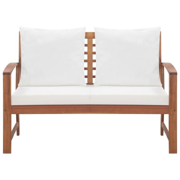 4-tlg. Garten-Lounge-Set mit Auflagen Massivholz Akazie