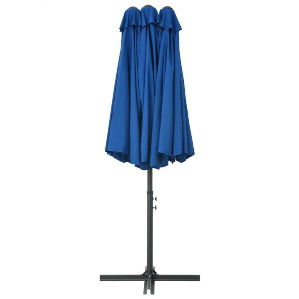 Sonnenschirm mit Aluminium-Mast 460x270 cm Blau