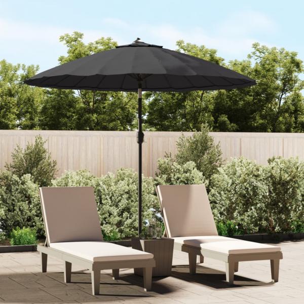 ARDEBO.de - Sonnenschirm mit Aluminium-Mast 270 cm Schwarz