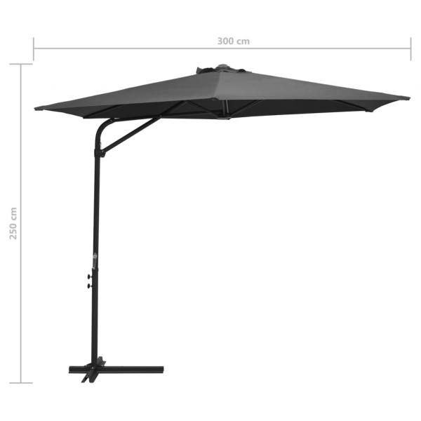 Sonnenschirm mit Stahlmast 300x250 cm Anthrazit