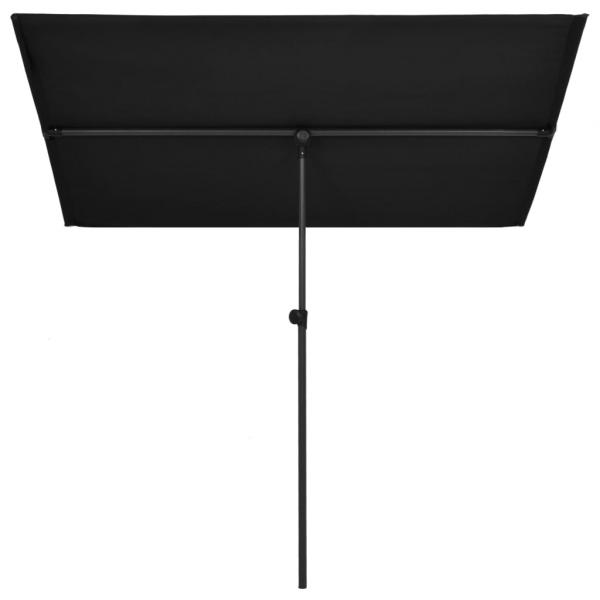 Sonnenschirm mit Aluminium-Mast 180 x 110 cm Schwarz 