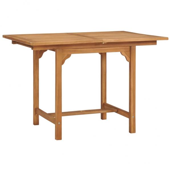 Gartentisch Ausziehbar (110-160)x80x75 cm Massivholz Teak