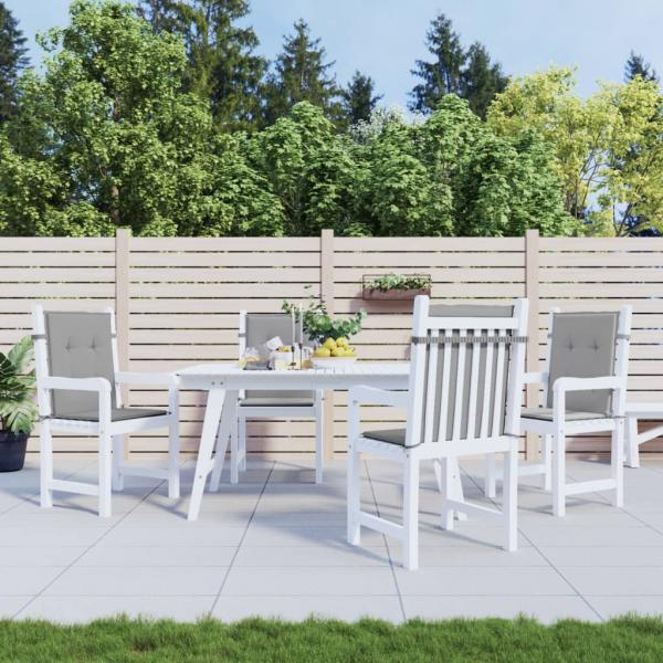 ARDEBO.de - Gartenstuhlauflagen für Niedriglehner 4 Stk. Grau Oxford-Gewebe