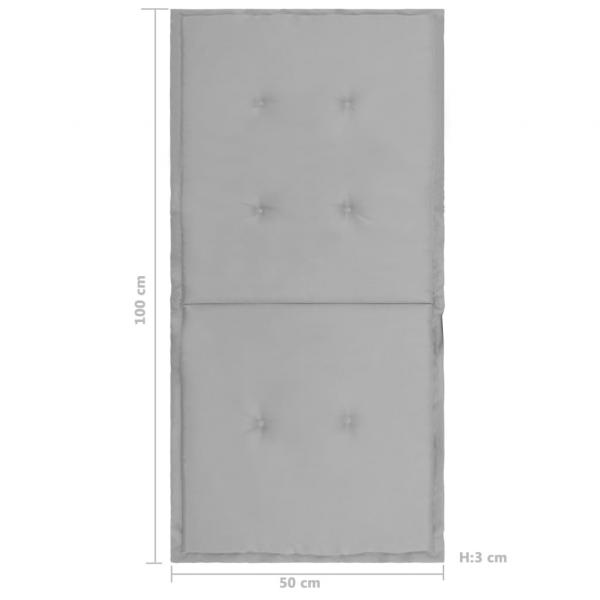 Gartenstuhlauflagen für Niedriglehner 4 Stk. Grau Oxford-Gewebe
