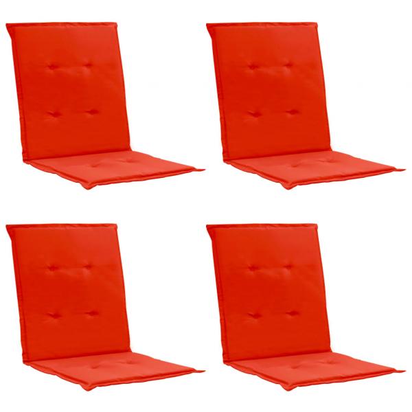 Gartenstuhlauflagen für Niedriglehner 4 Stk. Rot 100x50x3 cm