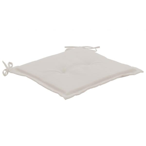 Gartenstuhl-Kissen 2 Stk. Creme 50x50x3 cm Oxford-Gewebe