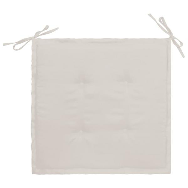 Gartenstuhl-Kissen 2 Stk. Creme 50x50x3 cm Oxford-Gewebe