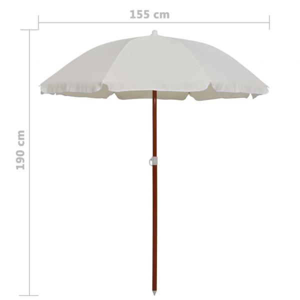 Sonnenschirm mit Stahlmast 180 cm Sandfarben