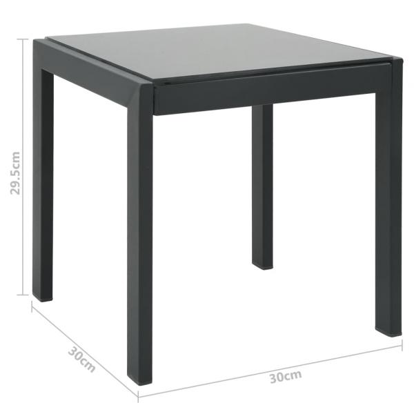 Sonnenliegen 2 Stk. mit Tisch Textilene und Stahl