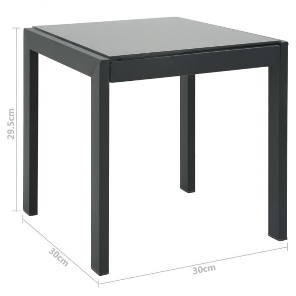 Sonnenliegen 2 Stk. mit Tisch Textilene und Stahl