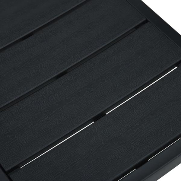 Gartenstühle 2 Stk. Schwarz HDPE Holz-Optik 