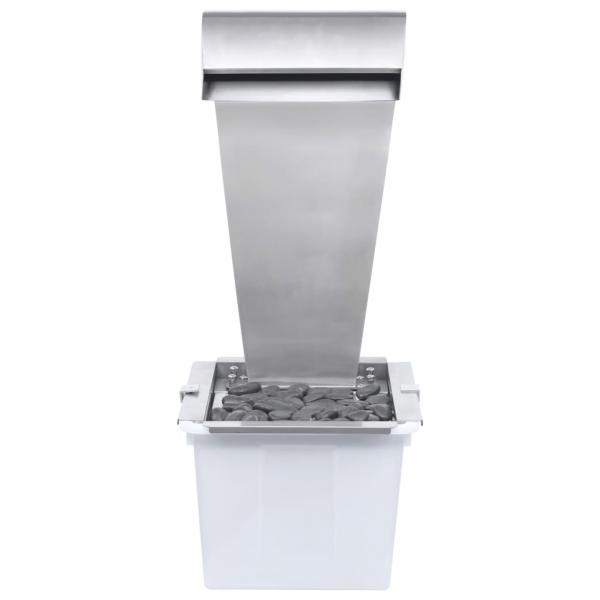 Garten-Wasserfall Silbern 52,4x34,2x82 cm Edelstahl
